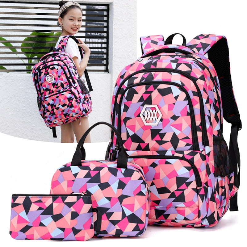 School Bags for Teenagers Girls Schoolbag Large Capacity Boys Printing School Backpack Set Rucksack Bagpack Kids Cute Book Bags Walmart