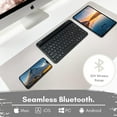 Small bluetooth keyboard for iphone ipad and tablet multi device