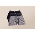 thumbnail image 4 of SAXX Underwear Co. Men's Daytripper Comfort Stretch Boxer Brief Fly 3-Pack, Black/Grey/Navy, 3X-Large, 4 of 7