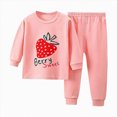 thumbnail image 4 of HCNTES Baby Girl Clothes Winter Toddler Baby Girl Clothes 6 12 Months 1T 2T 3T 4T 5T 6T Winter Outfits Dinosaurs Strawberries Cherries Giraffes Long Sleeve Sweatshirt + Pants Sets, 4 of 4
