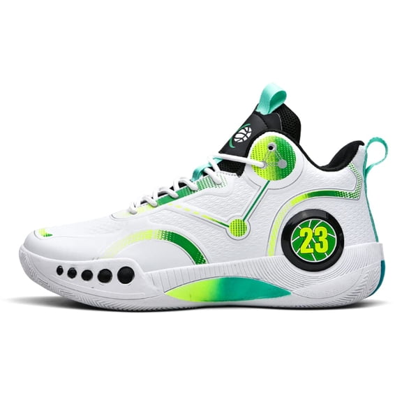 Bolognifi Men's Running Shoes Outdoor Fashion Basketball Sneakers Training - GREEN_8.5