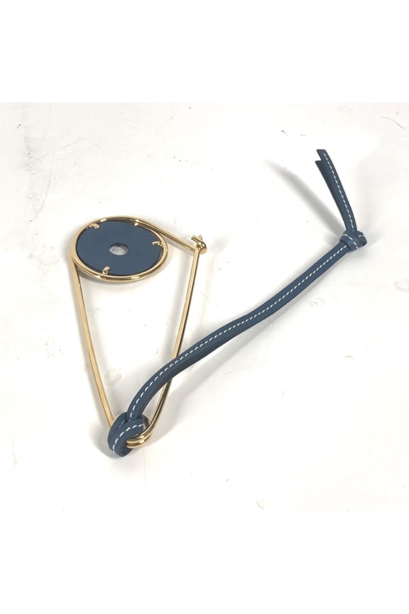Pre-Owned LOEWE Brooch Metal Leather Men's Women's Gold MO-241124-16