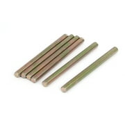 1.25mm Pitch M8 x 100mm Male Threaded All Thread Rod Bar Stud Bronze Tone 6Pcs