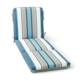 Mainstays Yellow Bell Gardens Stripe Outdoor Patio Chaise Lounge