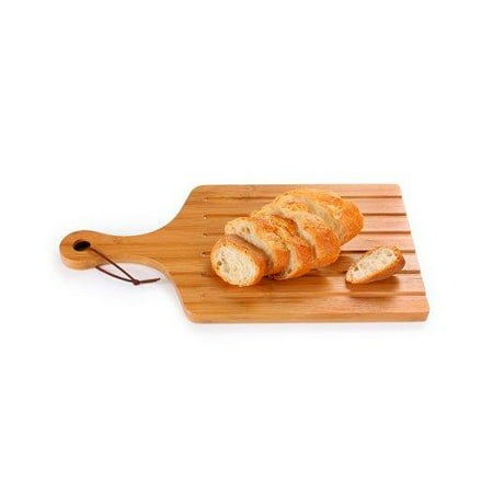 Wooden Chopping Board - Culinary Edge 50004 Wooden Bread Serving Cutting Board with Handle, 11 x 6, Bamboo