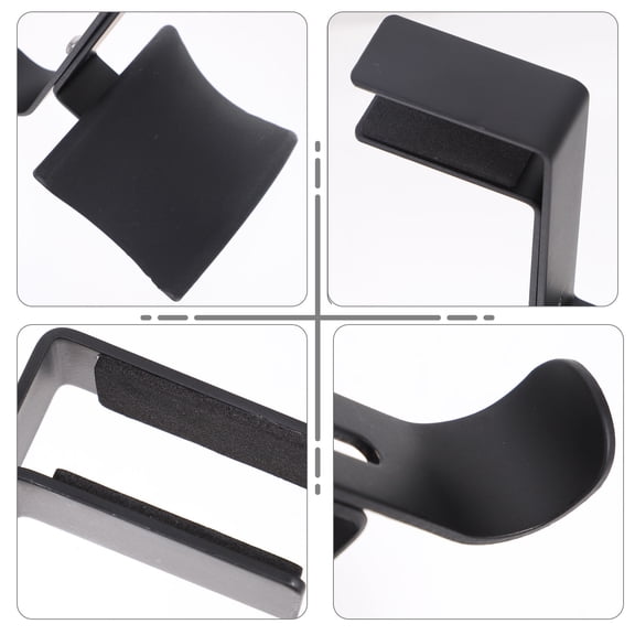 TABLZONE Adjustable Headphone Stand with Metal and PU , Stable Hanging Holder for Headsets, Sleek Black Design