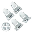 thumbnail image 3 of 4 Pcs Roulettes Robustes pour Meubles avec Roues à Billes Pivotantes à 360 Degrés, 3 of 7