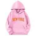 thumbnail image 4 of Gubotare Girls Oversized Hoodies California Letter Print Pullover Hoodie Sweatshirt Long Sleeve Casual Loose Pullover Tops 4-13Years (Pink, 11-12 Years), 4 of 4