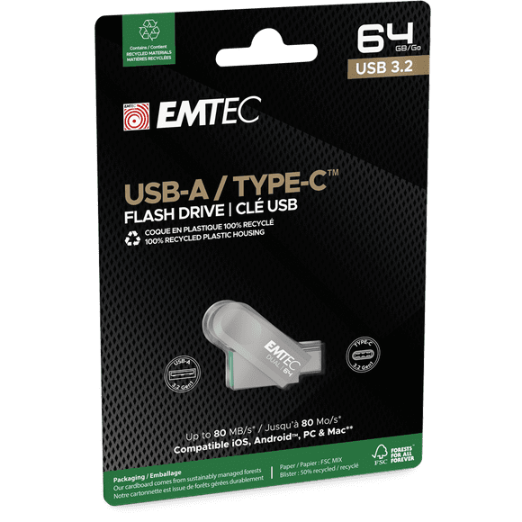 Emtec USB3.2 Type-C Dual D280 64GB