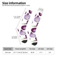 thumbnail image 7 of Knee High Socks for Men and Women, purple Onion print Althletic Compression Socks, Support Long Tube Socks for Outdoor Sport, Calf Socks, High Stockings for Women Men, 7 of 7