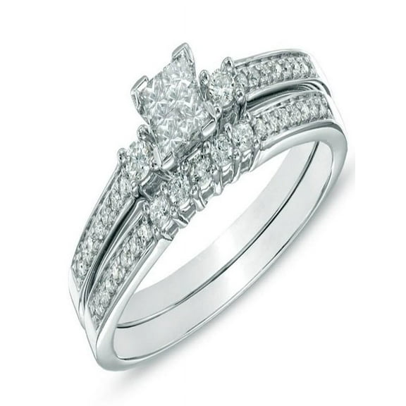 Delightful Antique Inexpensive Diamond Wedding Set 2 Carat Diamond on 10k Gold