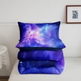 thumbnail image 5 of Starry Sky Bedding,Galaxy Comforter Set,Blue Purple Outer Space Constellation Down Comforter,Room Decor Quilted Duvet with 1 Pillowcase Teens Teenager Adult ,Twin Size, 5 of 7