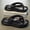 Black, variant on Men'S SMILE Letter Fluorescent Thick-Sole Flip-Flops, Summer Outdoor Non-Slip Thong Sandals, Trendy Casual Beach Shoes