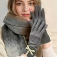 thumbnail image 2 of Women's Winter Fleece Gloves with Touchscreen Fingertips, Soft Warm Liner, Elegant Bow Design, Cozy Full-Finger&Texting Thumb Style, 2 of 7
