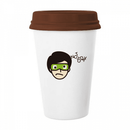 

Blindfold Thing Today Eyes Refuse Mug Coffee Drinking Glass Pottery Cerac Cup Lid