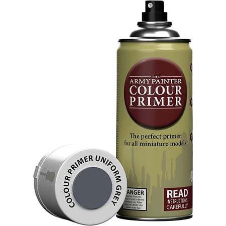 The Army Painter Color Primer Spray Paint, Uniform Grey, 400ml, 13.5oz - Acrylic Spray Undercoat for Miniature Painting - Spray Primer for Plastic Miniatures