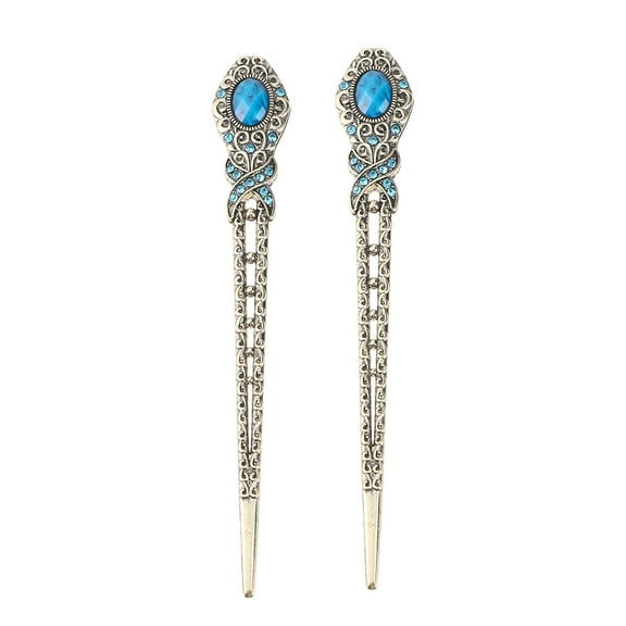 Hemobllo 2PCS Chinese Style Hair Fork Vintage Hair Accessories for Women Bronze Color
