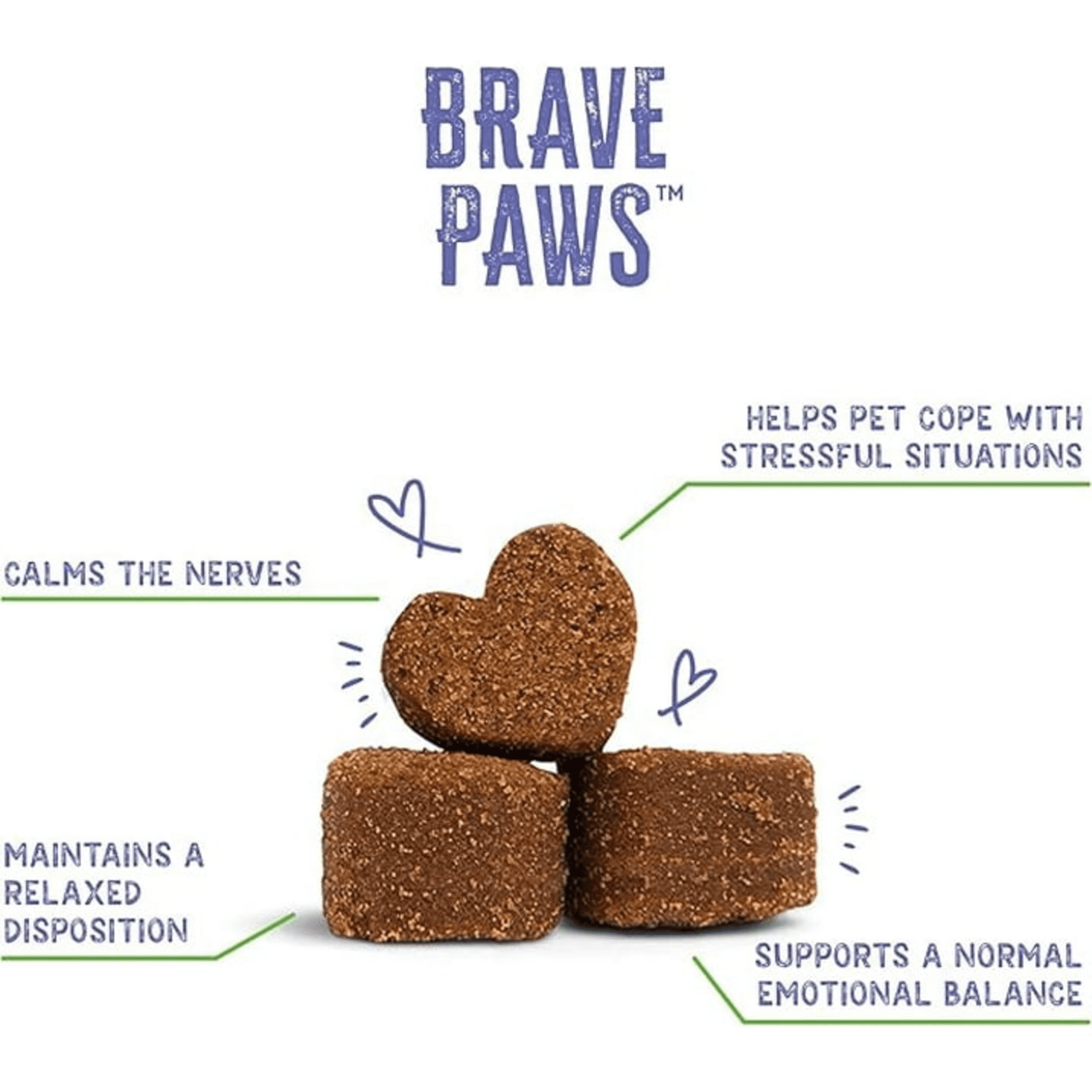 Brave Paws Calming Chews for Dogs & Puppies, 6-Pack | 180 Chews Total | Natural Anxiety Relief for Thunderstorms & Fireworks