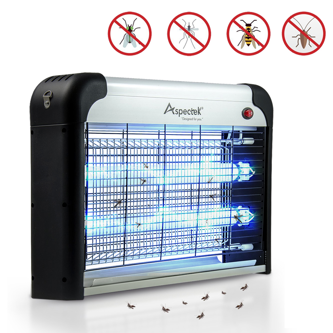 Aspectek 20W Electronic Bug Zapper, Insert Killer for Indoor