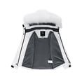 thumbnail image 6 of ZSHOW Girl's Rain Jacket Waterproof Quilted Ski Jacket Winter Coat with Detachable Hood White 6-7, 6 of 9