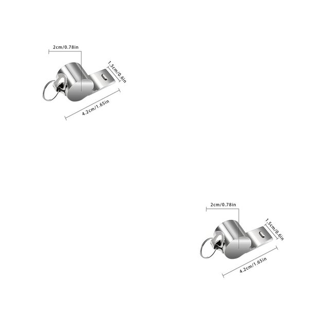 Eigraketly 2 silbatos de acero inoxidable, herramientas de entrenamiento ruidosas, silbatos portátiles colgantes para exteriores para árbitro 2piezas
