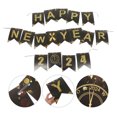 thumbnail image 1 of OUNONA 5Set Bright Colors Festive Design New Year Bunting Flags for Family and Business Decorations, 1 of 8