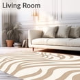 thumbnail image 2 of ODIKA 3'x5' Machine Washable Non-Slip Area Rug, Contemporary Swirl with Flowing Artistic Design High Traffic Rug, Beige, 664482, 2 of 7