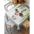 thumbnail image 6 of Green Table Cloth, Waterproof Tablecloth for Square Tables, Summer Botanical Leaves Watercolor Reusable Washable Fabric Table Cover for Restaurant Kitchen Dining Tables 60"x60", 6 of 9
