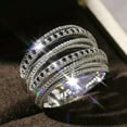thumbnail image 5 of K-KED 925 Sterling Silver Rings Shiny Wrap Zircon Ring Women Wedding Ring Size 6-10-7-Clear, 5 of 6