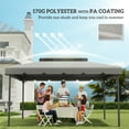 thumbnail image 5 of Outsunny 13.1'x9.8' Double Roof Gazebo Replacement Canopy Top Cover Gray, 5 of 9