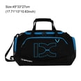 thumbnail image 4 of Minnieouse Bolsa de gimnasio de gran capacidad para hombres y mujeres, bolsos de hombro de viaje, bolso para exteriores, pegatina autoadhesiva ajustable, Bolsas de mensajero y de hombro Azul negro Minnieouse AP011940-01, 4 of 6