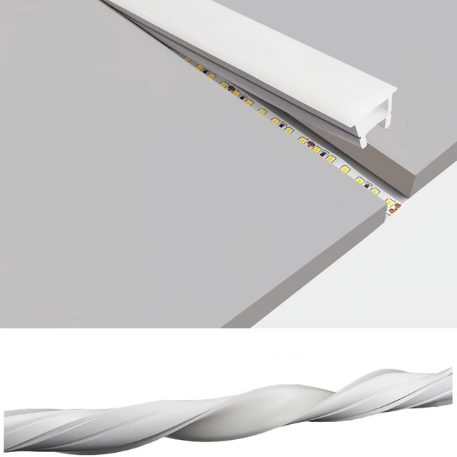 Sistema de canales LED de silicona KSDLMPA de 10 m para tiras de 8-10 mm