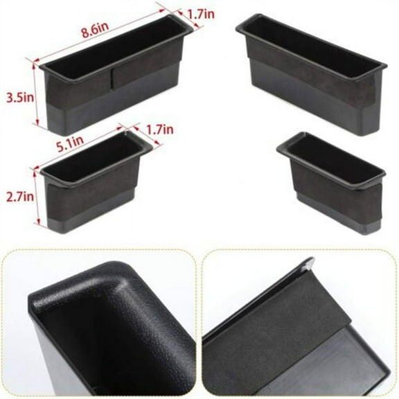 Side Door Organizer Tray Door Armrest Storage Box for 2007-2010 Jeep Wrangler JK