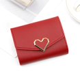 thumbnail image 3 of Monedero pequeño de 2 uds para mujer y niña, monedero pequeño de cuero para mujer, corta con corazón de amor, tarjetero, con bolsillo para rojo Baoblaze monedero mujer, 3 of 8