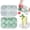 Mint Green, variant on 19x13cm Grey Combination Multi Grid Ice Mold Durable Freezing Tray Ideal For Home Daily Drink Different Shape Ice Cube Custom Making Preparation Work
