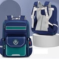 thumbnail image 1 of Mochila escolar de gran capacidad para niños y niñas | Mochila de estilo británico con correas ajustables para la columna vertebral | Mochila ligera de poliéster | Mochila escolar para niños de pri, 1 of 5