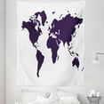 thumbnail image 1 of Map Tapestry, Indigo Colored Graphic Map of the World Vivid Display International Global Theme, Fabric Wall Hanging Decor for Bedroom Living Room Dorm, 5 Sizes, Indigo White, by Ambesonne, 1 of 1