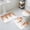 Orange, variant on Burnt Orange Botanical Bath Mat 3 Piece Bathroom Rug Set, Eucalyptus Leaves Pastoral Floral Non Slip Bath Rug Contour Mat and Toilet Lid Cover, Absorbent Shower Mats Soft Bath Rugs and Mats Sets