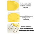 thumbnail image 5 of Nkmbld 4PCS Reusable Lightweight Dinner Plates Plastic Serving Trays for Party Dinner Plates Dishwasher Plastic Plates for Fruits, Snack, Pasta, Cake, Dessert, Yellow, 5 of 7