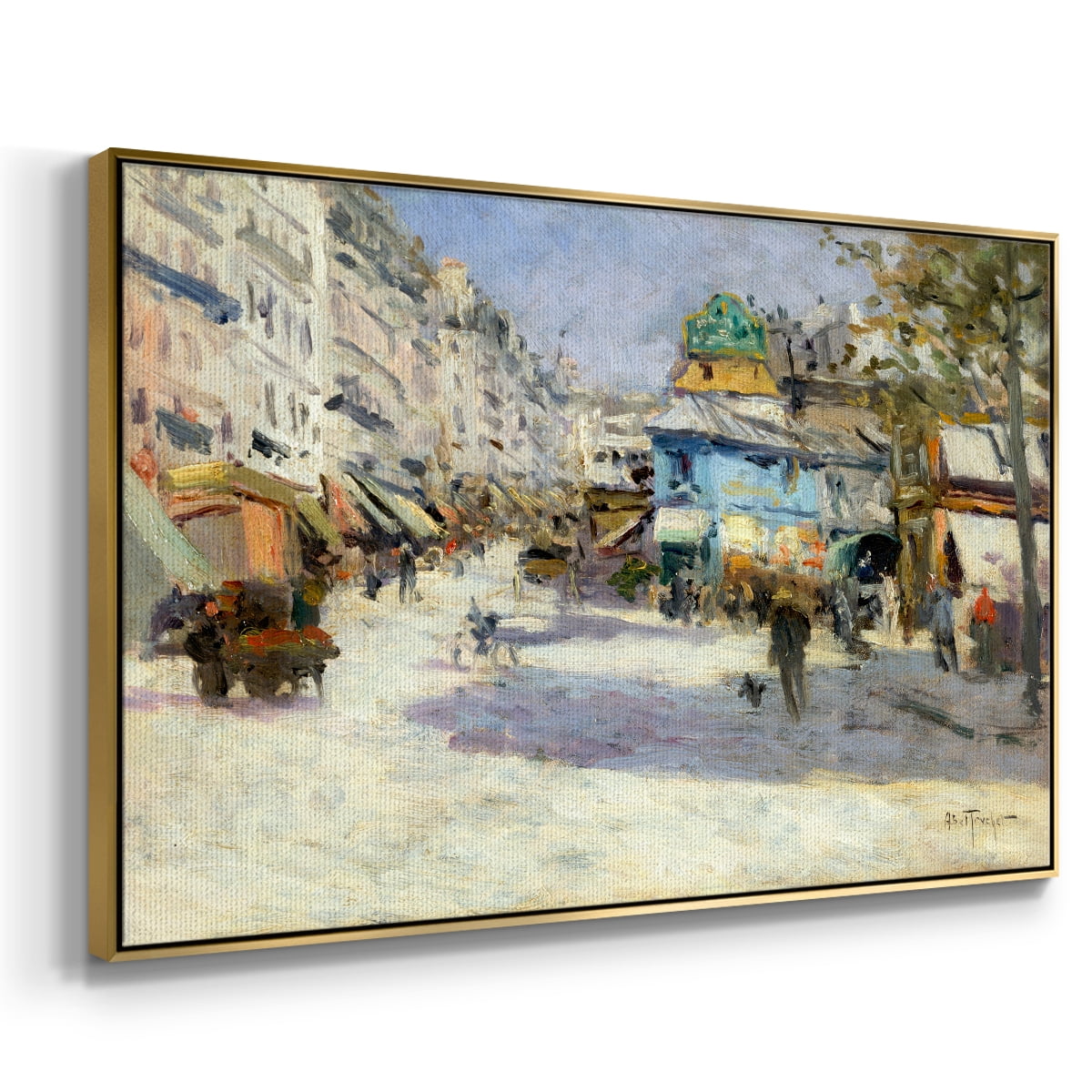 Vintage Landscape-CCXCI By Wexford Home Framed in Gold Wood Gallery Wrapped Canvas 17 in. x 25 in.