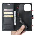 thumbnail image 2 of Allytech Flip Wallet Case for iPhone 14, with Credit Card Slots, Magnetic Clasp, Slim Thin RFID Blocking Premium PU Leather Shockproof Kickstand Cover Case for Women Men - Black, 2 of 6