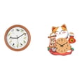 thumbnail image 1 of Reloj de pared decorativo con diseño de gato, silencioso, sin , con sonido, material PP, adecuado para sala de estar, dormitorio, oficina, cocin, 1 of 8