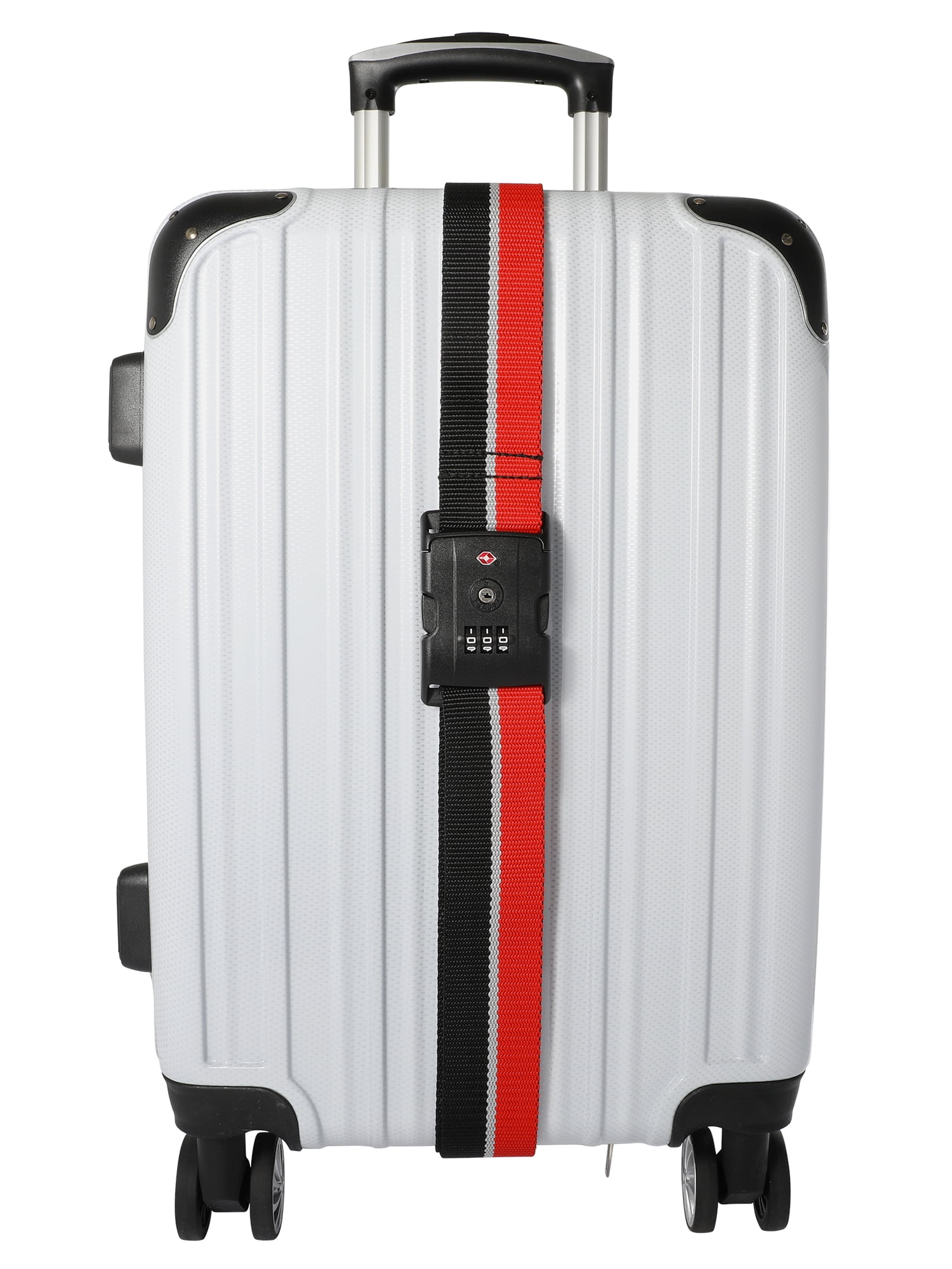 Protege Luggage Strap with Lock, 72″ – Red & Black