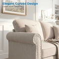 thumbnail image 3 of Puremind 2 Piece Sofa Set for Living Room, Linen Sectional Sofa and Armchair Furniture Sets for Apartment/Small Spaces, Beige, 3 of 7