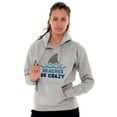 thumbnail image 4 of Beaches Be Crazy Funny Swimming Shark Hoodie Sweatshirt Women Men Brisco Brands L, 4 of 6