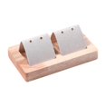 thumbnail image 1 of Soporte para pendientes con tarjeta, soporte para colgar, base de madera, etiquetas para pendientes, expositor de pendientes Sostenga 2 pares, 1 of 8