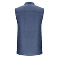 thumbnail image 5 of IROINNID Men's Sleeveless Collared Button Down Tank Top with Chest Pocket Solid Color Casual Summer Shirt Lightweight Breathable Gym Workout Sports Tee, 5 of 6