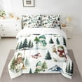 thumbnail image 2 of Castle Fairy Kawaii Snowman 7-Piece Twin Bedding Sets for Teens,Festival Theme Bedding Comforter Set,Merry Christmas Breathable Sheet Sets,Ultra Soft Home Decor, 2 of 7