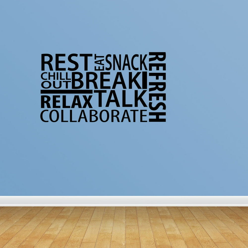 Breakroom Collage Break Room Decal Vinyl Wall Decals Office Decal PC95