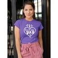 thumbnail image 2 of I Love You Dad Heart Lineart Shaped T-Shirt Women -Image by Shutterstock, Female x-Large, 2 of 4